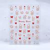 Pegatina de arte de uñas tridimensional con relieve 5D conejo blanco toffee hasta taza de papel de pato oso calcomanía para uñas se puede aplicar en la cara