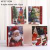 Saco de Embalagem para Festa com Estampa do Papai Noel Saco de Papel para Embalar Doces de Natal Presente Sacola Tote Fofa de Desenho Animado