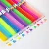 Tubo Plegable de Estrella, Botella de Deseos de Estrella Luminosa, Popote de Origami, Estrella de Cinco Puntas Hecha a Mano para Niños, Estrella de la Suerte, Tubo Suave Plegable de Plástico