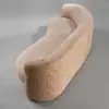 Diseño de Sofá Irregular de Lana de Cordero con Orejas Curvas, Sofá de Arte Textil para Múltiples Personas, Muebles para Sala de Estar Modelo Habitación Personalización