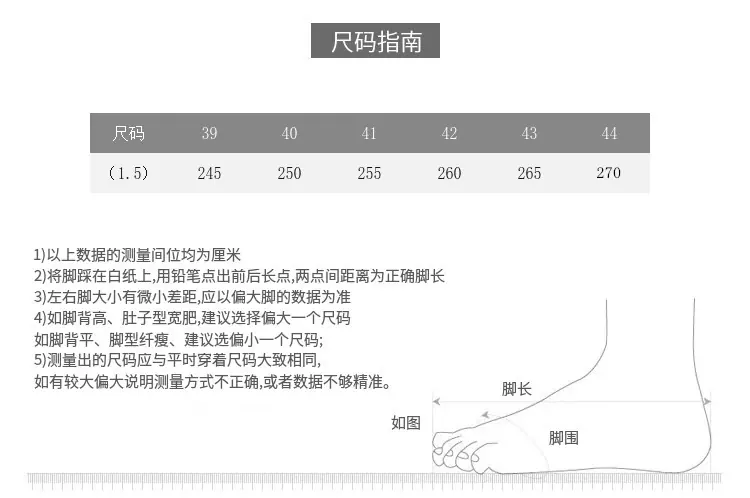尺码图