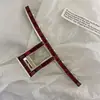 Pinza para el pelo de viaje de alta gama estilo coreano, elegante pasador grande para la parte posterior de la cabeza, adecuado para cabello grueso, estilo pinza de tiburón versátil