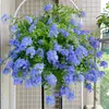 Una generación de plántulas en maceta de copo de nieve azul cuatro estaciones abierto patio balcón alféizar enredadera trepadora puede colgar flores y plantas verdes