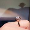 Explosión en vivo nuevo anillo de camelia chapado pt950 oro rosa chapado de doble color rosa apertura anillo femenino