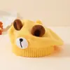 Estilo Coreano Primavera Otoño Lindo Dulce Boina Sombrero Dibujo Animado Oso Pequeño Sombrero Niños Súper Lindo Unisex Lana Tejida Sombrero Venta al por Mayor