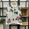 Camisa de Gasa Chaqueta Fina con Cremallera Estilo Europeo Talla Grande Transfronteriza Tailandia 2026 Nueva Moda Chaqueta de Béisbol Estampada para Mujer