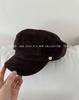 Boina Marrom Japonesa Outono Couro Artístico Paintwriter's Cap Vintage Newsboy Cap Emagrecimento Boné Octogonal Britânico