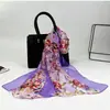 Bufanda de Seda Casual Estilo Coreano 50*160 Bufanda Larga Bufanda de Georgette Similar a la Seda Bufanda Delgada de Seda de Alta Gama para Mujer DIY