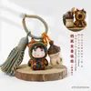 Chaveiro Pingente de Boneca Desenho Animado de Madeira Arco-Íris da Moda, Escultura de Madeira Fofa, Acessório de Bolsa de Brinquedo da Moda