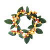 Anillo de vela de decoración navideña Amazon transfronterizo Halloween Otoño Cosecha Anillo de fruta naranja simulación Corona navideña de bayas