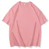 Cores Verão 23 4 Tamanhos 180g Malha de Seda Leite Duplamente Escovada Macia Fina Lisa Manga Curta Camiseta Corte Solto Atacado