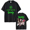 Nueva Tendencia 2025 Camiseta Katseye Gabriela Estampada por Ambos Lados para Hombres y Mujeres Moda Hip-Hop Camiseta Oversize Estilo Urbano