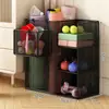 Equipo de Fitness para Baloncesto en Casa Móvil, Cesta de Almacenamiento para Esterilla de Yoga con Ruedas, Estante para Huecos de Bádminton