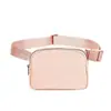 Bolso Lulu del mismo estilo en stock, riñonera antisalpicaduras, riñonera deportiva de nailon para correr, riñonera para teléfono móvil para hombres y mujeres.
