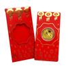 Año de la Serpiente Moneda de Oro Sobre Rojo Zodiaco Serpiente Moneda de Lámina de Oro Sobre Rojo