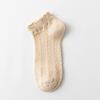 Calcetines de Primavera y Verano para Mujer, Calcetines de Barco con Orejas para Mujer, Calcetines Cortos de Algodón de Color Sólido para Mujer estilo Japonés con Trenzas, en stock, Calcetines de Encaje para Mujer