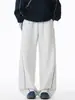 Pantalones Casuales Texturizados de Peso Pesado de 380 g con Costuras Visibles, Pantalones Deportivos Sueltos Rectos Estilo Otoño, Pantalones Largos Deportivos de Marca de Moda