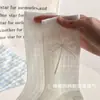 Calcetines blancos finos de verano para mujer con lazo, a media pantorrilla, accesorios JK Lolita, etiqueta de tela, encaje, zapatos pequeños de cuero, calcetines de algodón apilados
