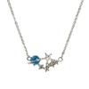 Collar de bola de estrella de estilo coreano, cadena de clavícula con forma de corazón para chica estudiante, colgante elegante para pareja de mujeres, regalo de cumpleaños para novias