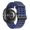Correa de silicona marina para Samsung Galaxy Watch 7 Ultra de 47 mm, correa transpirable oficial