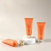 Personalización de Empaque Tubo de Loción Corporal Diámetro 40mm PE Serigrafía Tapa de Rosca Acrílica Limpiador Facial Cosméticos Empaque Tubo