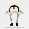 Chapéu Infantil Bebê Outono e Inverno Estilo Cartoon Proteção de Orelha Chapéu Casual Quente Pinguim Acolchoado Inverno Chapéu Pulôver para Homens e Mulheres