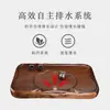 Bandeja de Chá de Ébano Feita de uma Peça Inteira de Madeira, Finamente Esculpida, Bandeja de Chá Espessa de Madeira Sólida com Drenagem, Bandeja de Chá Estilo Chinês, Suporte para Chá, Conjunto de Chá para Uso Doméstico