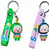Chaveiro Pingente Boneco Coelho e Urso Espacial de Casal Pvc Fofo Desenho Animado Brinquedo Pequeno Enfeite Pendurado Fábrica em Estoque