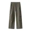 Pantalones de trabajo estilo americano para hombre, de calle, plisados, lavados, de pierna recta, corte holgado, colección primavera/otoño 2026, retro, holgados, de pierna ancha