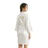 Noiva vestido de manhã vestido de manhã senhora camisola de casamento maquiagem dama de honra grupo de casamento quimono imitação de seda cardigan roupão de banho