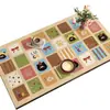 Mantel Individual Retro de Dibujos Animados para Comida de Mascotas, Sensación de Lujo Ligero y Gama Alta, Mantel para Mesa de Café de Sala de Estar, Lavable, Impermeable, Resistente al Aceite, Resistente al Calor