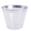 Copo de Água Descartável Quente 9OZ Rosa Phnom Penh Aviação Taça de Vinho Dourada PS Explosões Transfronteiriças
