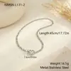 Collar de Moda Estilo Europeo y Americano Transfronterizo, Colgante de Corazón, Collar de Acero Inoxidable, Cadena para Clavícula Inspirada en Diseño Joyería de Lujo Ligero al por Mayor
