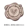 Sello de cera con diseño de espiga de trigo y corazón estilo europeo, pegatina de lacre, tallado plano tridimensional, textura retro, sello para sobre de invitación, decoración de caja de regalo, sello de cera