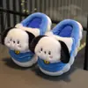 Pantuflas de algodón para niños, zapatos de algodón para niñas, felpa gruesa cálida estilo padre-hijo, pantuflas de algodón de conejo de dibujos animados, en stock para dropshipping