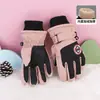 Guantes de Invierno Cálidos para Mujer con Terciopelo y Algodón Engrosado para Ciclismo al Aire Libre, Motocicletas Eléctricas, Resistentes al Viento, Pantalla Táctil, Guantes de Esquí para Hombre