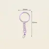 Anillo Plano Colorido Cadena de Cuatro Secciones 302 Cierre de Langosta Accesorios para Llaveros Colgante para Muñeca de Bolso Joyería Accesorios DIY Venta al por Mayor