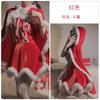Uniforme navideño estilo Princesa Ruo vestido sexy sin espalda costuras de felpa encaje capa con cordones terciopelo traje sexy 2518