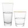 Copa Creativa Japonesa Martillada con Borde Dorado Vaso de Cristal para el Hogar Vaso para Agua Vaso para Jugo Copa Transparente Estilo Ins Taza de Té Personalizada