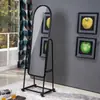Espejo de cuerpo entero para suelo, Espejo simple para probador, Espejo tridimensional simple para dormitorio, Espejo móvil de maquillaje, Espejo de tocador para uso doméstico