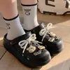 Sandalias de verano EVA para mujer, de suela gruesa y punta cerrada, antideslizantes, de suela blanda, para exteriores y playa, estilo de dibujos animados lindo
