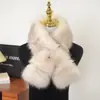 Estilo Novo Outono e Inverno Cachecol de Gola de Pelo Sintético de Visão Coelho para Mulheres Pelúcia Espessa Dupla Face Cruzado Cachecol Quente Moda Versátil Gola de Pelo