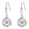 Brincos inteligentes S925 brincos de prata esterlina brincos femininos longos brincos elegantes personalizados coração batendo joias de prata transfronteiriças