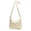 Bolsa de grande capacidade feminina 2024 novo estilo coreano nicho viajante arco faculdade estudante classe bolsa de ombro bolsa crossbody