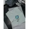 Camisa Yuran 26 Estilo Novo de Primavera Orgânica Algodão Jacquard Estampado Gola Redonda Ombro Normal Corte Justo Manga Curta