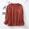 Ropa de Invierno para Mujer de Coral Fleece, Parte Superior de Pijama de Franela Cálida con Forro de Fleece para Parejas de Hombres, una Pieza Engrosada y Cálida