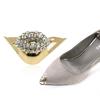 Tacones Altos para Mujer Punta Protectora Cubierta Anti-patada Punta Invisible Decorativa Bolsas de Zapatos de Cuero Accesorios Puntiagudos Cubierta Protectora Metálica para Zapatos