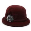 Sombrero de otoño e invierno para mujer, gorro de lavabo de tres hojas con borde redondo, estilo coreano, gorro de pescador con bola de pelo, gorro de algodón cálido de moda con anillo de esponja para exteriores