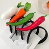 Diadema para el cabello con forma de fruta y verdura, pinzas para el cabello para mujer, accesorio para la cabeza distintivo, creativo y divertido, diadema de presión para lavarse la cara, goma para el cabello, cueva para el cabello