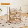 Estantería de Almacenamiento de Madera Maciza Gabinete de Almacenamiento para Snacks Estantería para Almacenamiento de Artículos Varios para Dormitorio Sala de Estar Estantería de Exhibición de Piso de Múltiples Capas